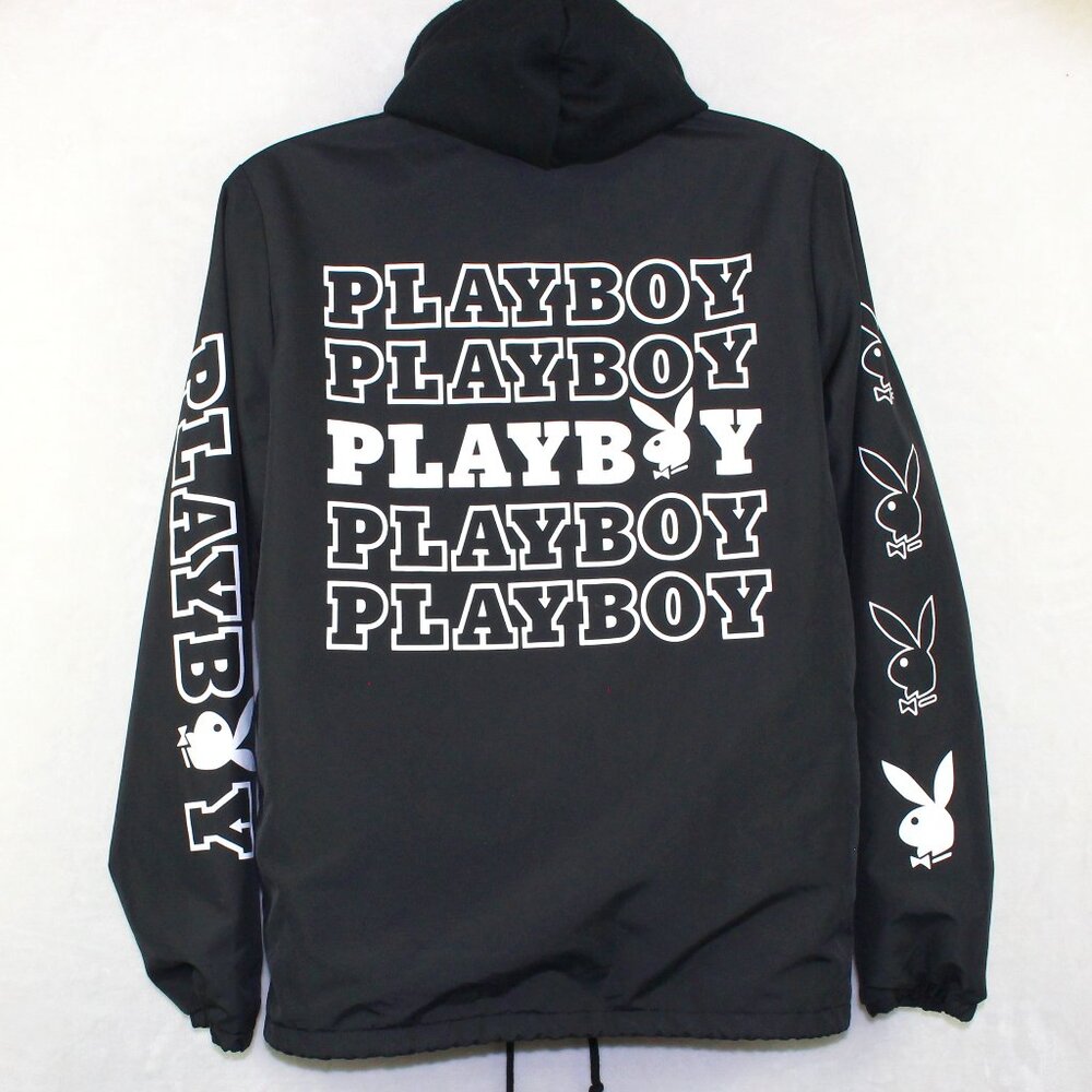 Playboy Windbreaker Poly Coach Jacket Mens Medium